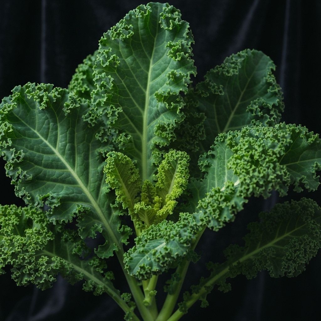 Fresh kale leaves